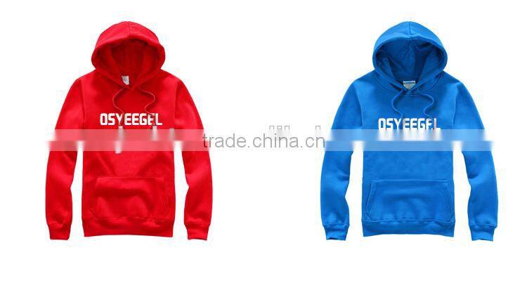 custom 100% polyester printing pullover hoodie with own logo
