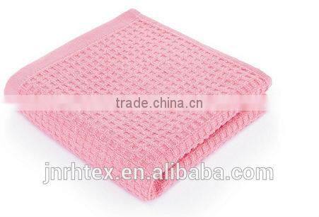 High quality Custom 100%cotton plain color waffle towel