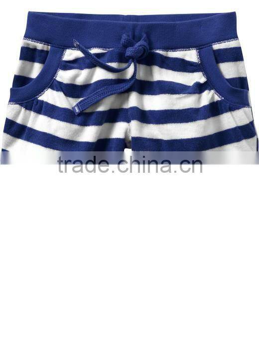 BOYS STRIPED SHORTS WITH CONTRAST TRIMS