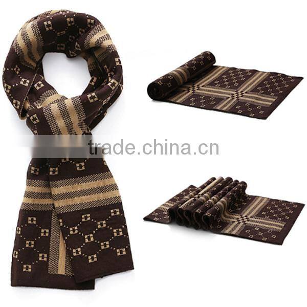1 pc hot sale kintted cheap price spandex European style warm winter floral men scarf