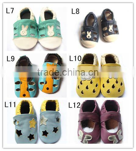 2016 leather baby shoes soft sole baby sandals barefoot shoes