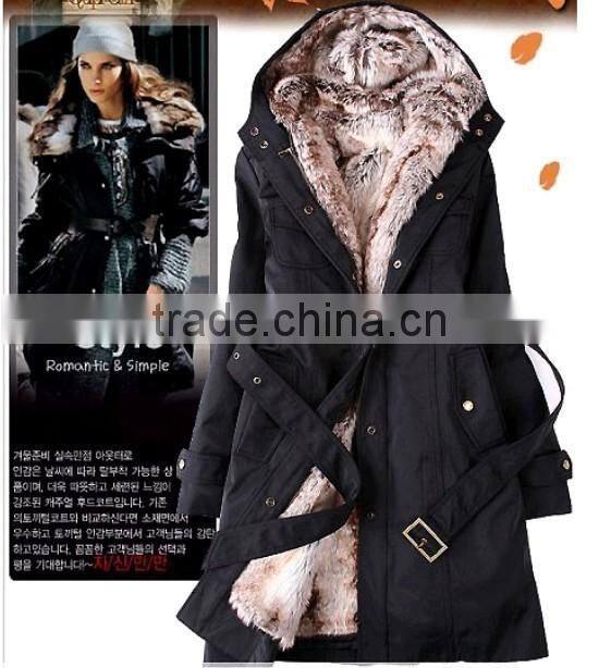 Women's Long Down Coat Winter Outerwear with Hood