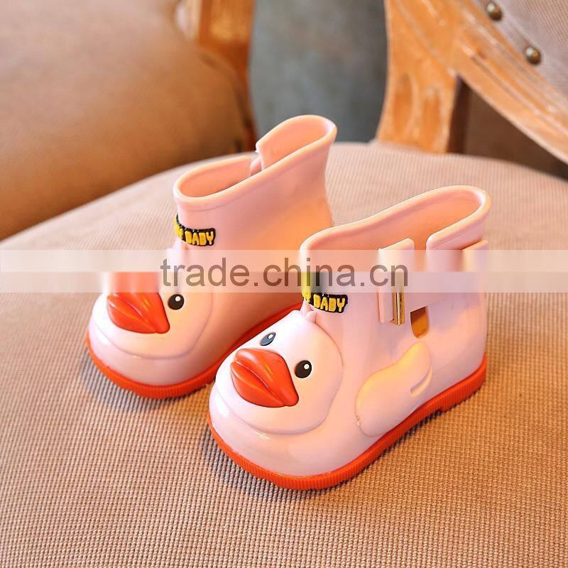 Cute duck design kids rain boots