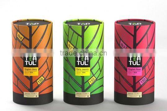 beautiful design of Cylinder tea box