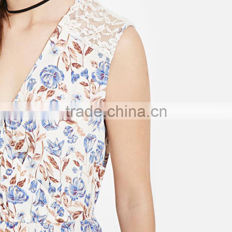 Dresses In Casual Dresses Deep V-Neck with Sexy Lace Printing Flower Unique Fashion Dresses