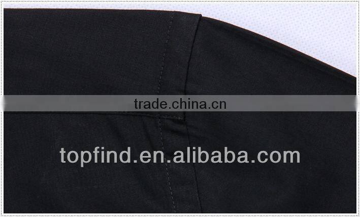 Fashion Latest Design Casual solid color men office long sleeve shirt