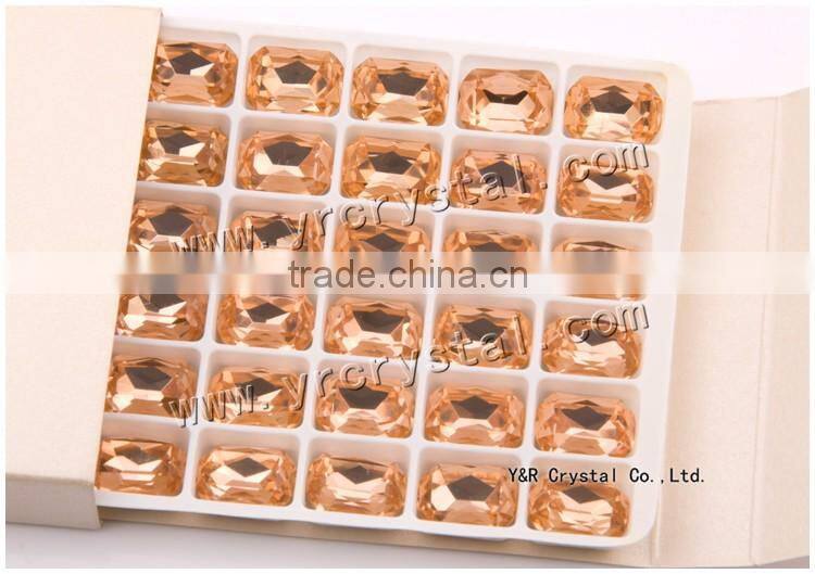 4627 Octagon Crystal 13*18mm Light Peach Color Stones Loose Beads For Jewelry Making
