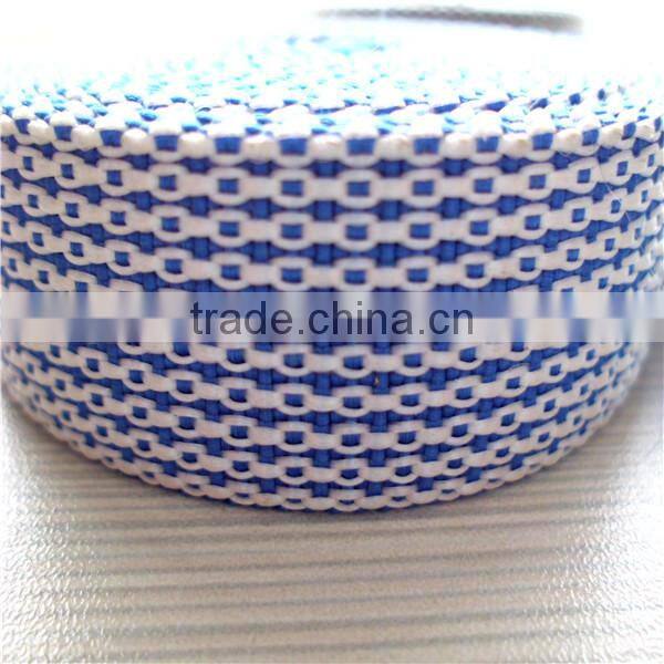 Custom polypropylene webbing for apparel and bag accessory