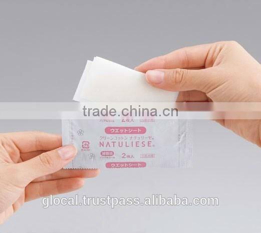 Japan Wet Cotton wet wipe Two-fold, 2 sheets (20 packs) Wholesale