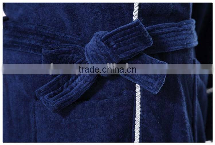 xxl mens pipping robes velour fabric