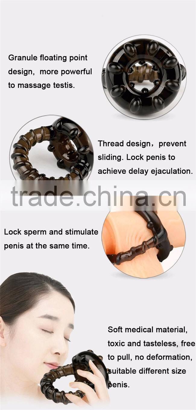 Male Penis Ring Triple Lock Sperm Time Delay Cock Rings Ball Stretcher Chastity Belt Sex Toys