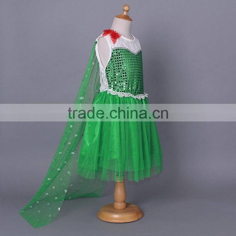 2015 new arrival cosplay kids elsa costume / elsa dress for girls M5041803