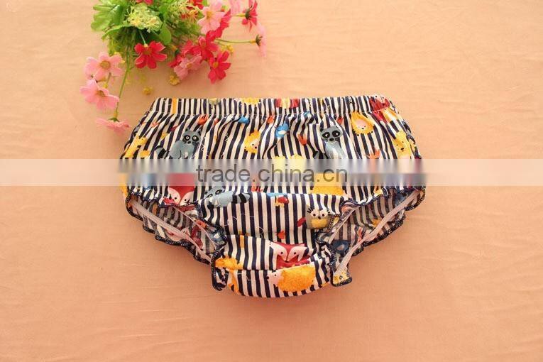 Wholesale cotton short bloomers baby girls animal shorts with bowknot