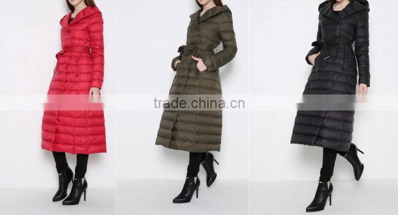 Purple Windproof Lightweight Women Down Coat