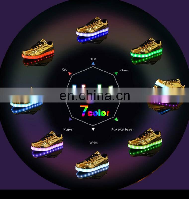 Melbourne shuffle ghost step dance Pink Micro PU leather luminous LED shoes sneakers men women footwear
