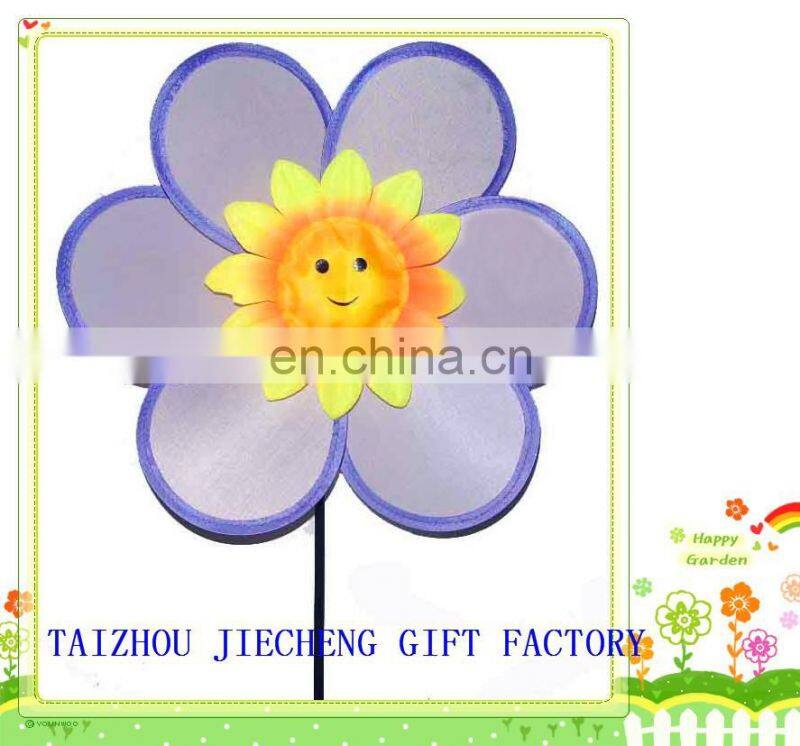 Beautiful Flower design plastic novelty windmill for kid