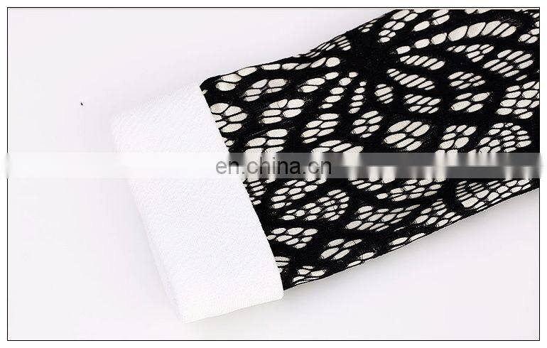 High quality ladies black lace bodycon dress, long sleeve lace dress wholesale