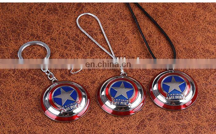Fashion Anime The Avengers Key Chain Wholesale Fashion Cos New Hot Captain America Key Chain