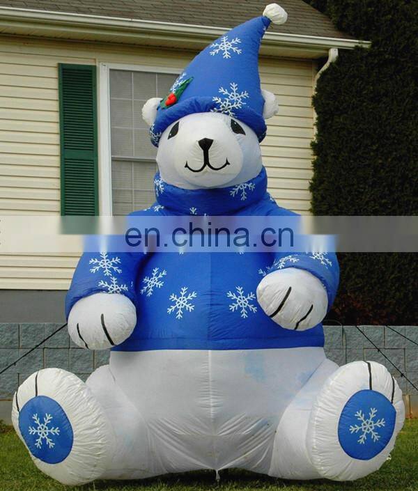 Giant inflatable bear figure,inflatable christmas bear for christmas decor