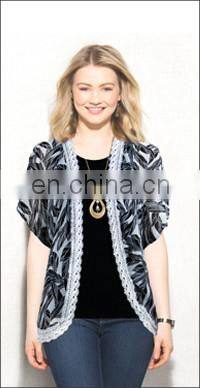 2016 Spring casual women cotton dot printing cardigan