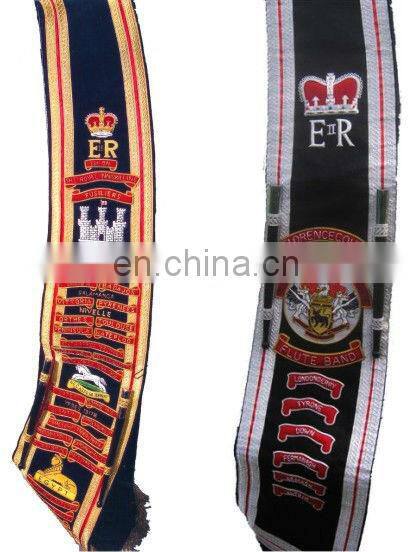 Bullion Embroidered Sashes | Cerimonial Sashes | Military Band Ceremonial Sash | Hand Embroidered Ceremonial Sashes