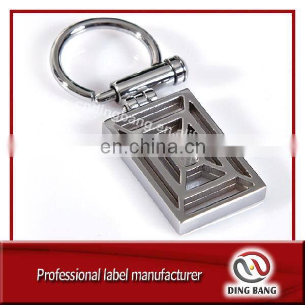 Wholesale Promotion Gifts & Crafts Custom Logo Accepted Simple & Classical Cheap Black Metal Male Keychain