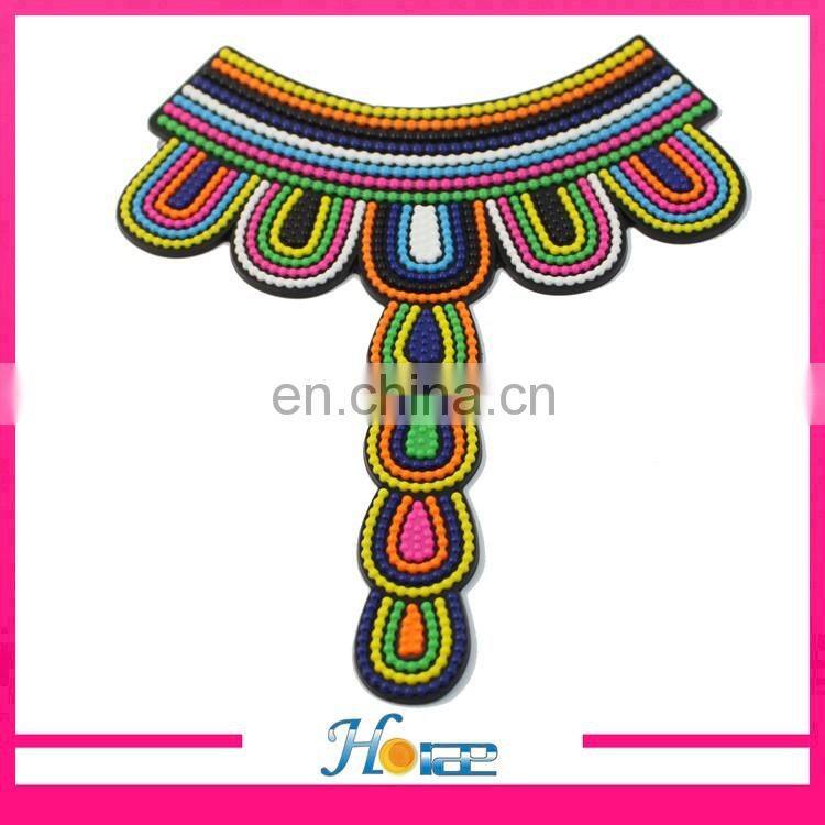 wholesale cheap 3D PVC rubber patch lady sandal rubber accessories