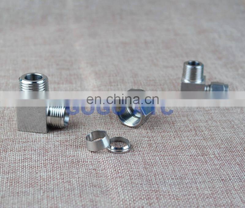 Quick coupler ZG1/2 male thread O.D 1/4 inch hard tube stainless steel elbow flexible weld metal tubing mconnector