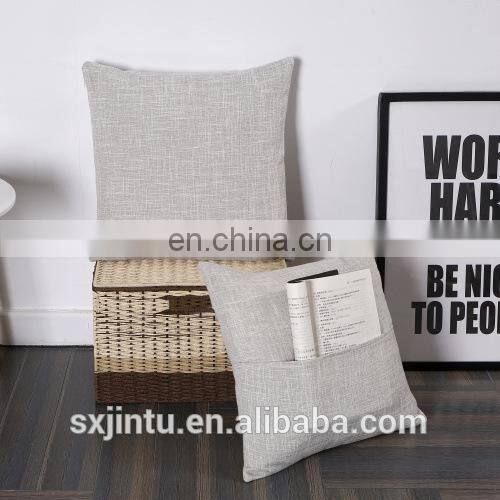 Wholesale Book Pocket Sublimation linen Pillow case Cover
