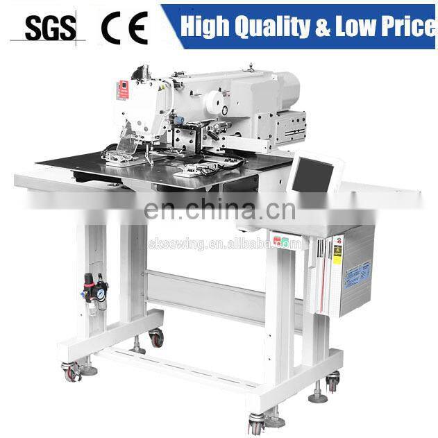 Automatic pattern logo label attaching cap visors sewing machine