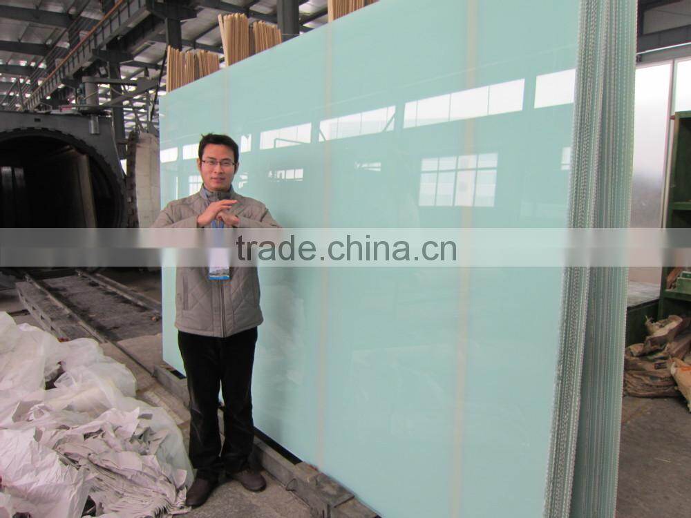 Opaque laminated glass