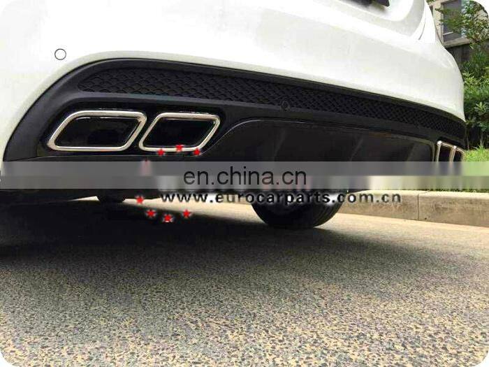 Newest arrival!w205 c63 pp rear diffuser with exhaust tips/muffler fit for c-class w205 c63