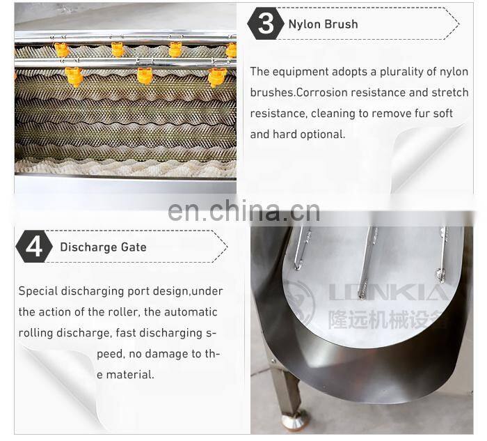 Automatic Potato Yam Washing Peeler Machine / Ginger Peeling Cleaning Machine