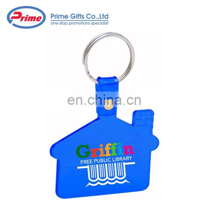 House Shaped Acrylic Keychain with LED Light