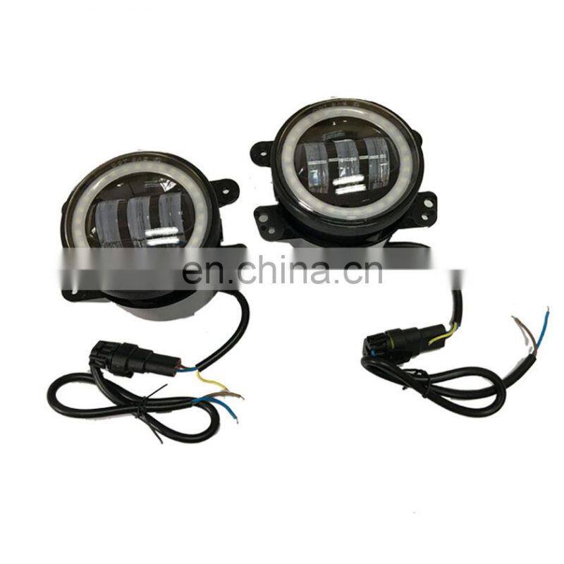 for jeep JK bumper 07-17 year 30w 4 inch car led fog light with DRL