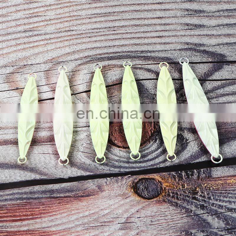 JOHNCOO 60G 80G 100G Jigging Lure Lead Jig Mental Luminous Lure Fishing