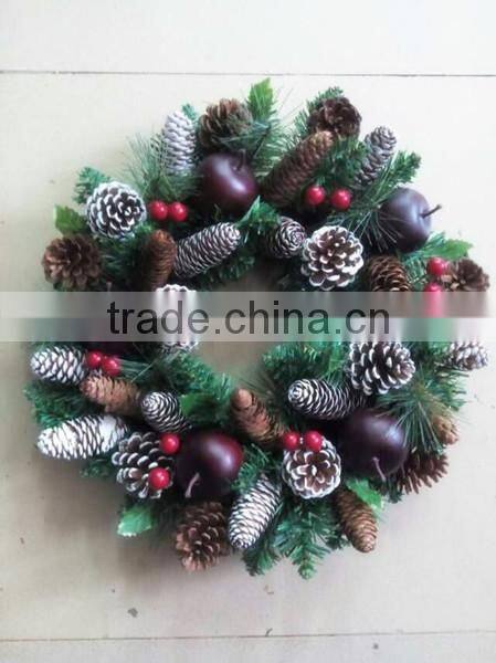 2015 New Design 120cm Artificial Christmas Gift Xmas Wreath WITH Three Sets