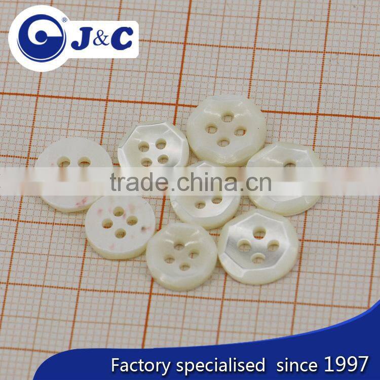 polygon white color trocas shell button
