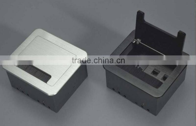 High Quantity Conference Table Desktop Socket Outlet with Brush for Office Use