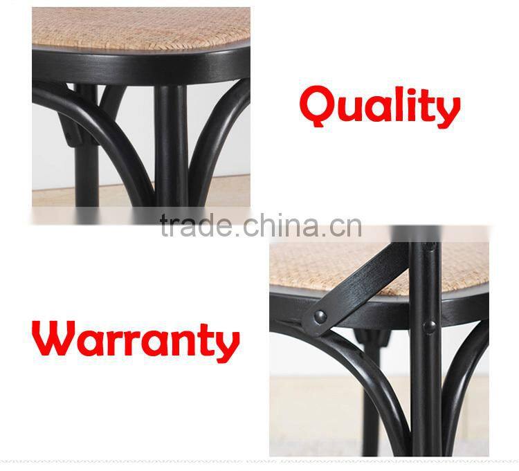 RCH-4002 French style rattan wood solid oak cross back chair