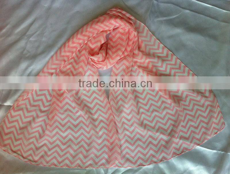 2013 New style ladies water ripples printing scarf