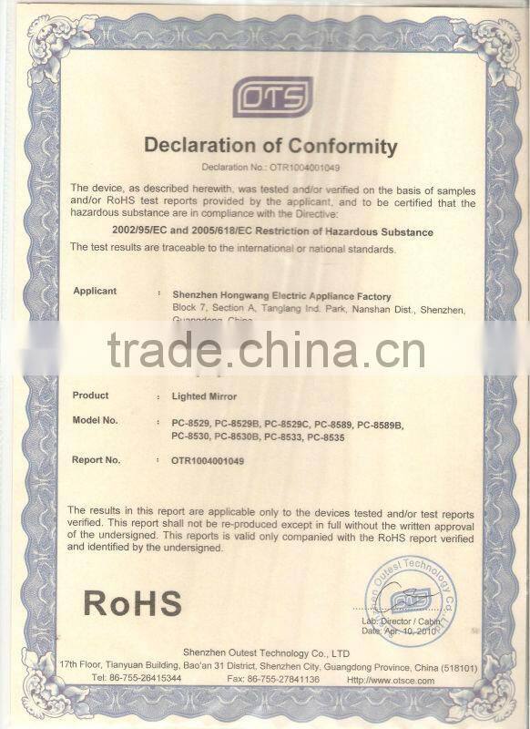 New Square Portable Magnifying Compact Makeup Mirror With 8 LED Lights