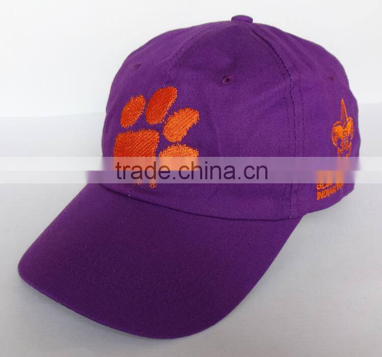 customized six panel promotional dark blue cotton baseball hat from china