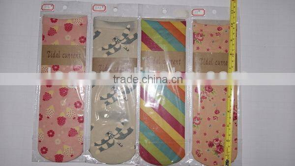 Wholesale Floral Photo Real Ankle Socks