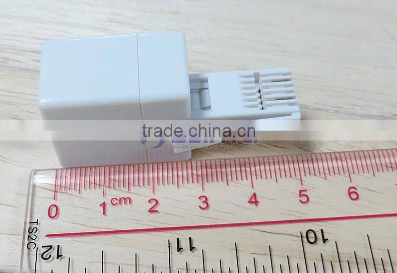 US RJ11 Telephone Socket to UK BT Plug Telephone Adapter