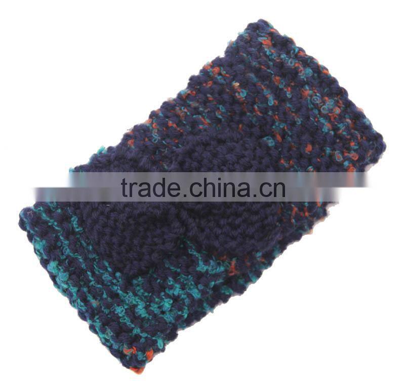 2015 Newest Fashion Women's Warm Soft Acrylic Knitting Flower Bow Knot Headband