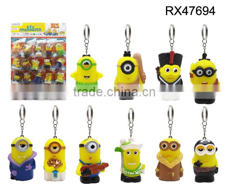 New product rubber minion custom keychain