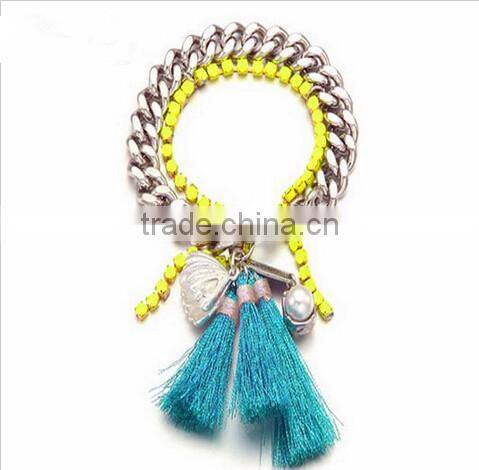 Long tessal Bracelet For Women Artilady tassel bracelets wrap turquoise bangles bracelets women tassel jewelry indian upper arm