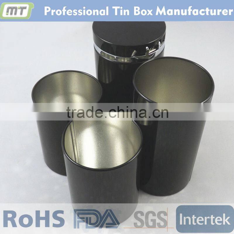 cylinder metal pencil holder tin can