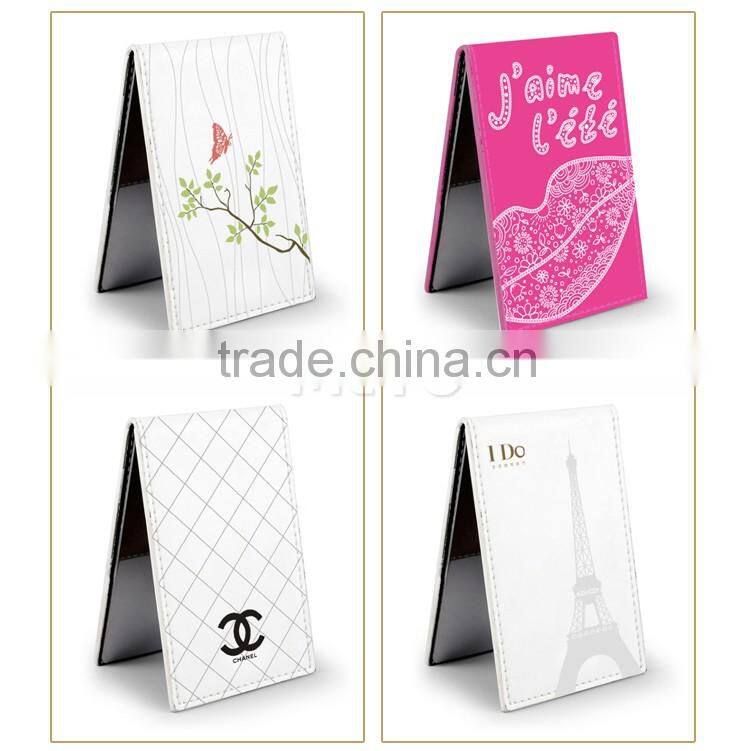 Creative lady makeup mini portable mirror compact with logo